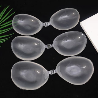 ผู้หญิงฤดูร้อนซิลิโคนโปร่งใส Bras แผ่นเต้านม - ที่มองไม่เห็น Self-Adhesive Lift Up สติกเกอร์หน้าอก อุปกรณ์เสริมชุดชั้นใน