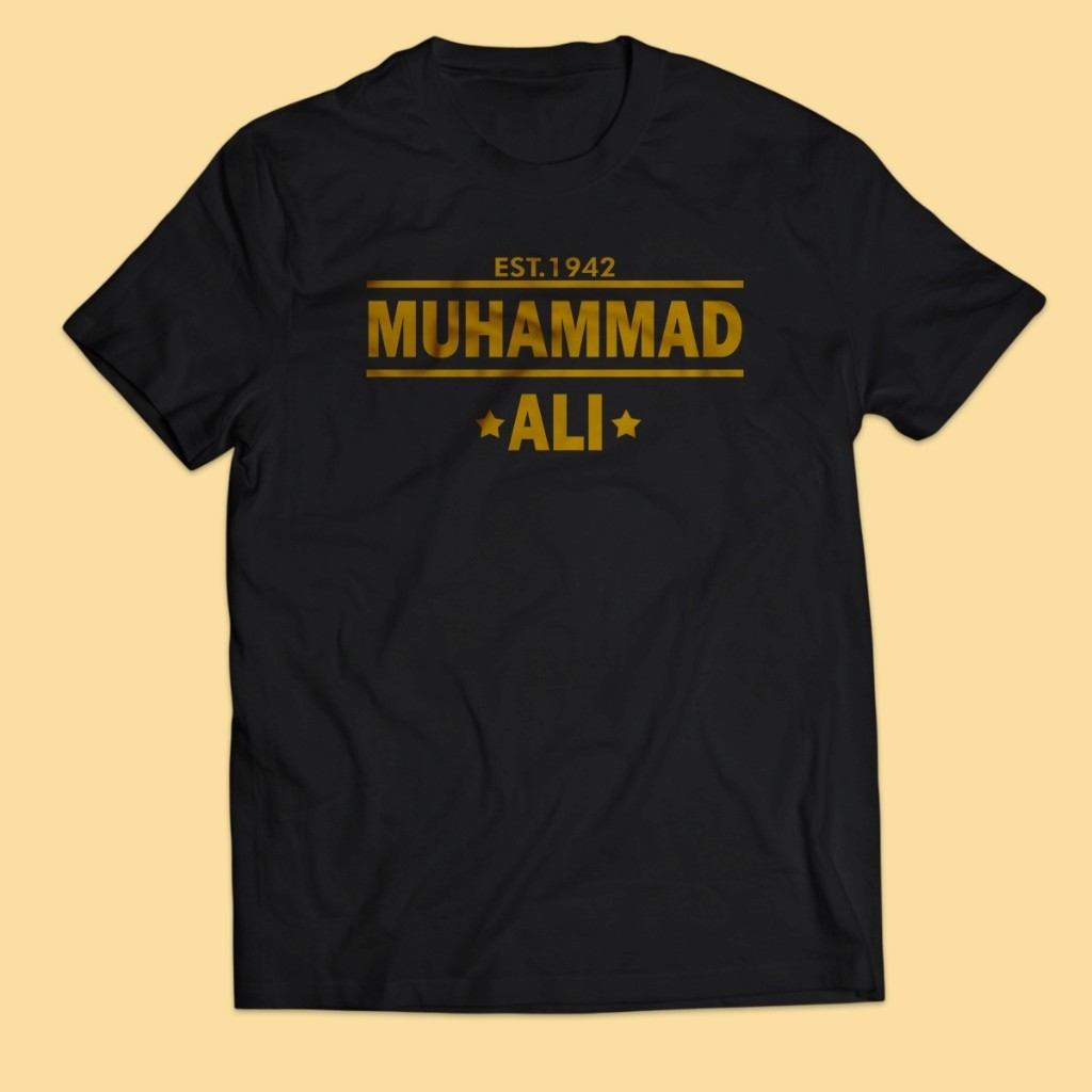 เสื้อยืดผู้ชาย MUHAMMAD ALI Adult Legend Boxer Character Unisex Tops Ranberry Graphic t-shirt