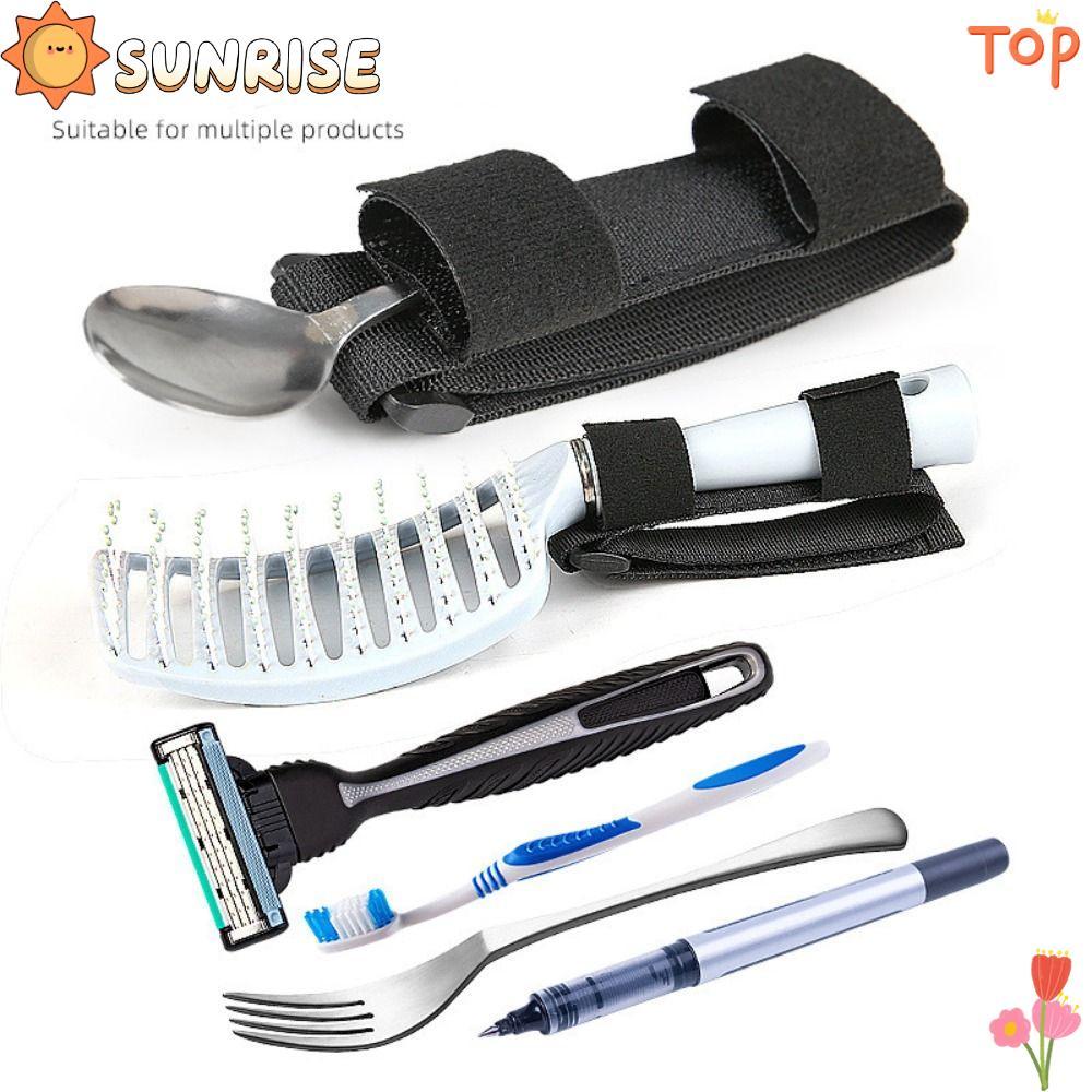SUNRISE Eating Utensils, Non Slip Hand Tremors Adaptive Utensils, Ergonomic Adjustable Easy Grip Ute