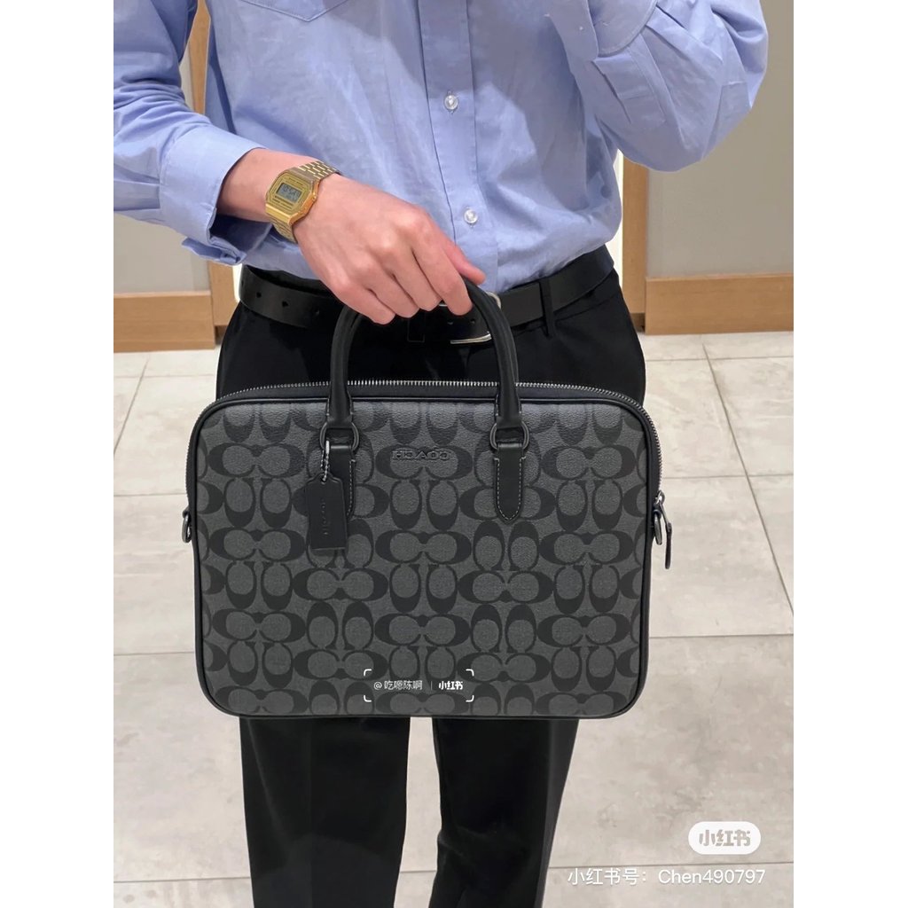 CJ630 Olay Mens Bag Classic Logo LIAM Compact Briefcase