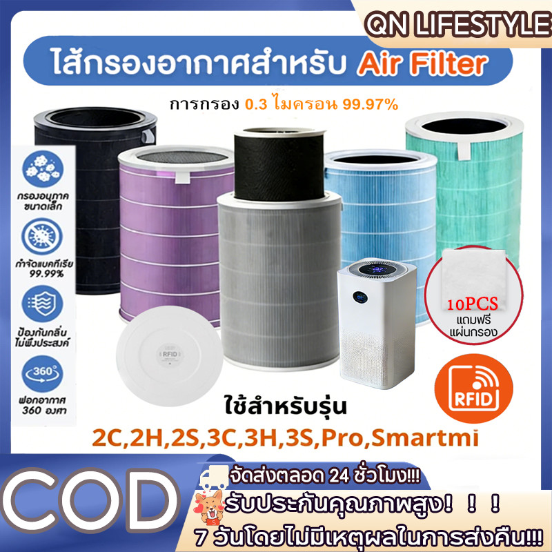 【COD】RFID ไส้กรองอากาศ สำหรับ Xiaomi Mi Air Purifier Filter Xiaomi รุ่น 2S/2H/ Pro/ 3H/ 3C/ 3S/Pro/Smartmi กรองpm2.5 OEM