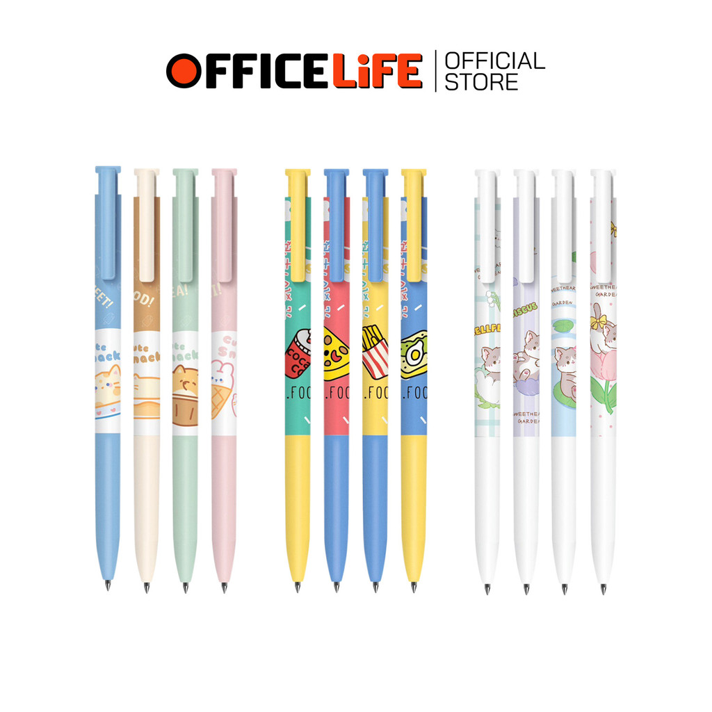 Quantum (ควอนตั้ม) ปากกาเจลแฟนซี ปากกาเจล รุ่น GP01 GP02 GP03 หมึกน้ำเงิน หัว 0.38 ( 1 ด้าม คละลาย )