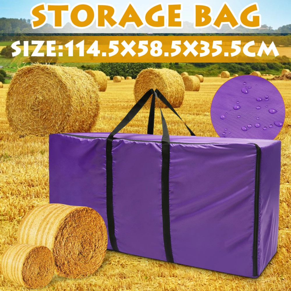 1PC Hay Bale กระเป๋าเก็บ, 420D ม้าและปศุสัตว์ Hay Bale กระเป๋า, Tote ขนาดใหญ่กันน้ําพับกระเป๋า Hay B