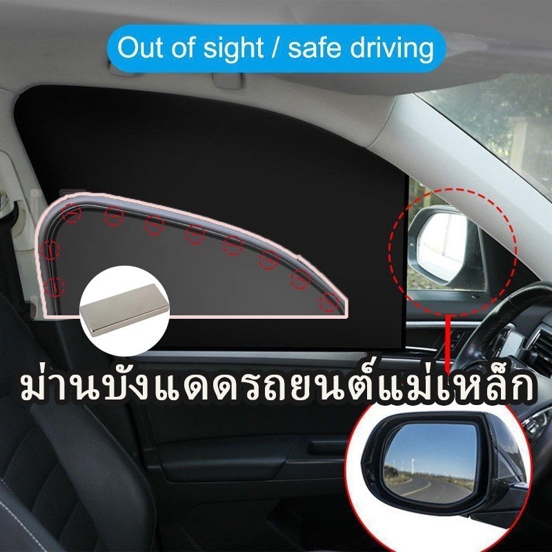 HEXMA ม่านบังแดดรถยนต์แม่เหล็ก ม่านบังแดดหน้าต่าง ม่านบังแดดรถยนต์ สากล