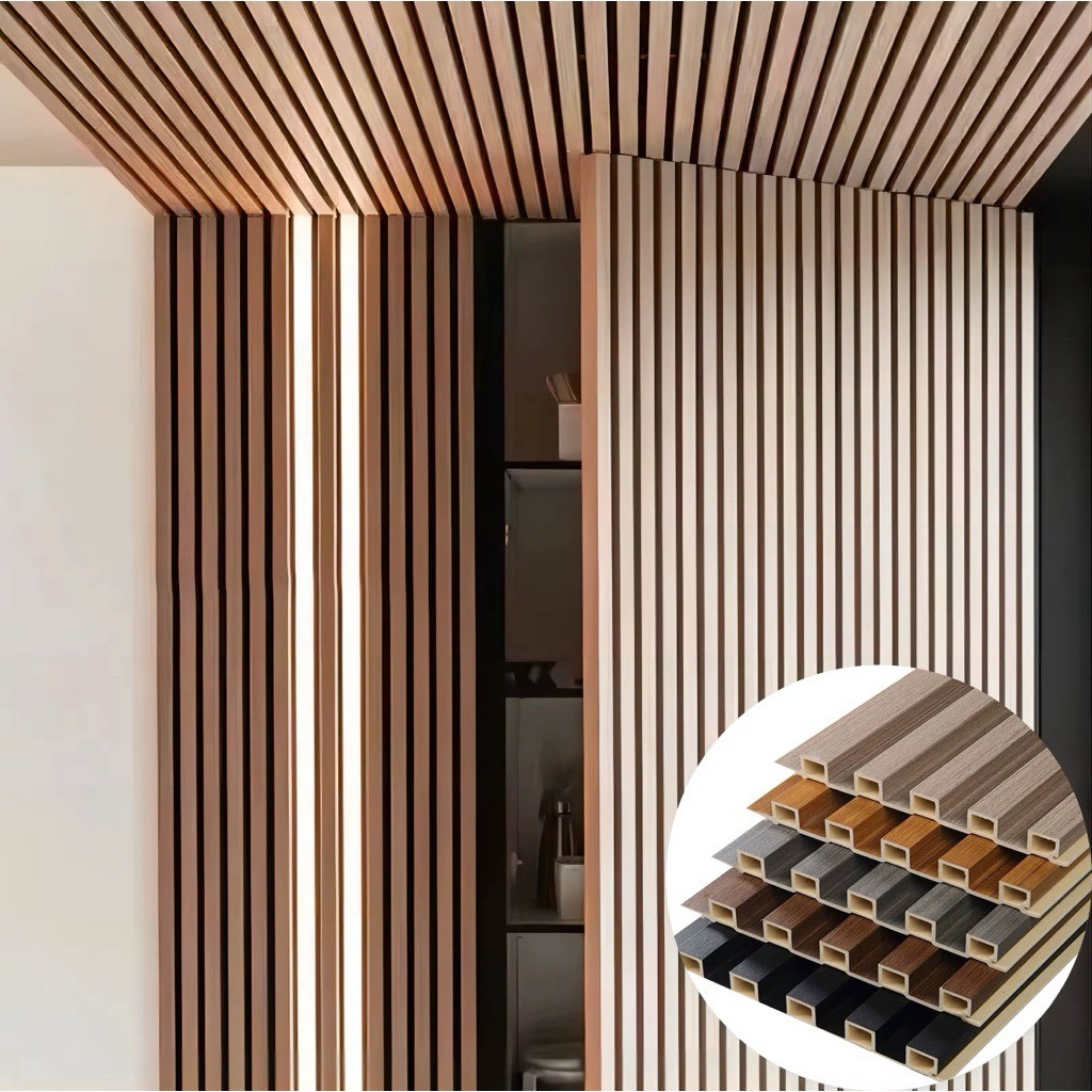 Woodpole WPC Wall Lattice Wood Lattice 30CM WPC Aesthetic 3D Wood Motif Wall/Pvc Wall Panel