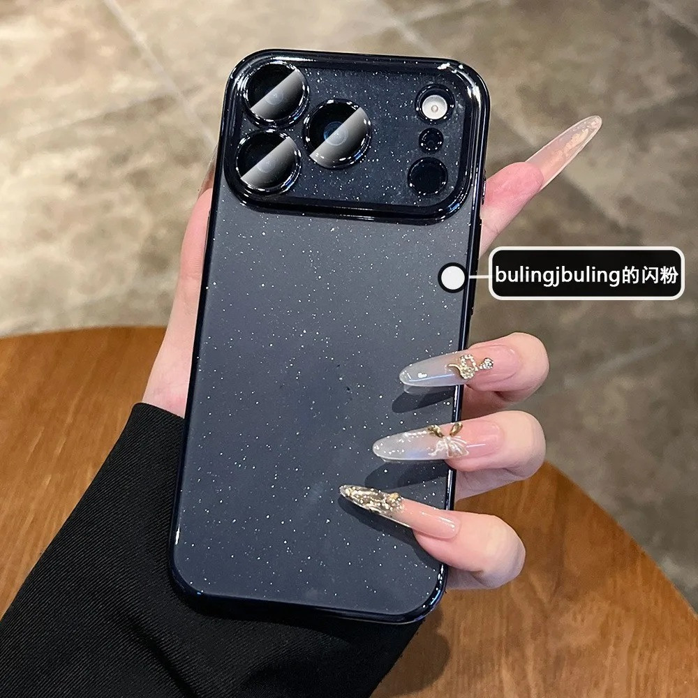 หรูหราใส บลิง ก ขยะ ชุบกรณีสําหรับ ไอโฟน 17 อากาศ 16 15 14 บวก 13 12 11 มือโปร สูงสุด เลนส์บางพิเศษป้องกันปกแข็ง