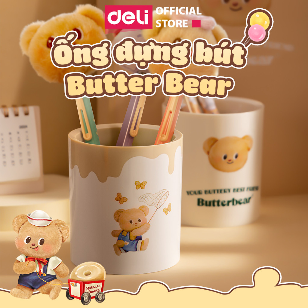 ButterBear x NUSIGN ที่ใส่ปากกาตั้งโต๊ะ Nusign - ที่ใส่ปากกาสีขาวขนาดกะทัดรัดและสะดวกพลาสติกคุณภาพสู