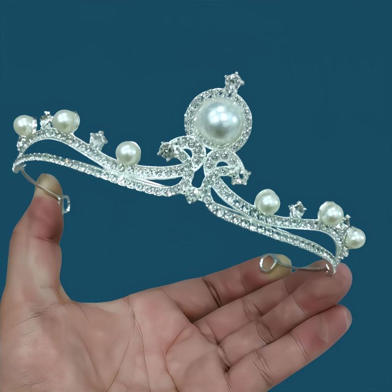 公主皇冠 生日十八岁头饰 韩式皇冠头饰新娘18岁水钻森系超仙皇冠1.28Princess Crown Birthday 18th Birthday Headpiece Korean Style Cro