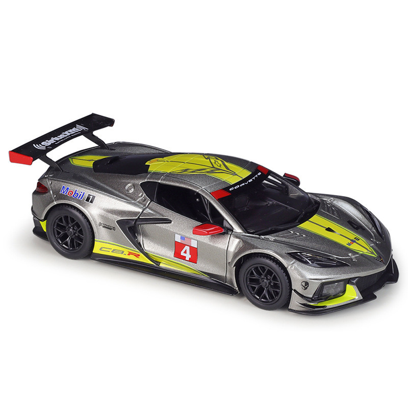 1: 24 Corvette 2020Corvette C8.รรุ่นแข่งจําลองรถโลหะผสมรุ่น