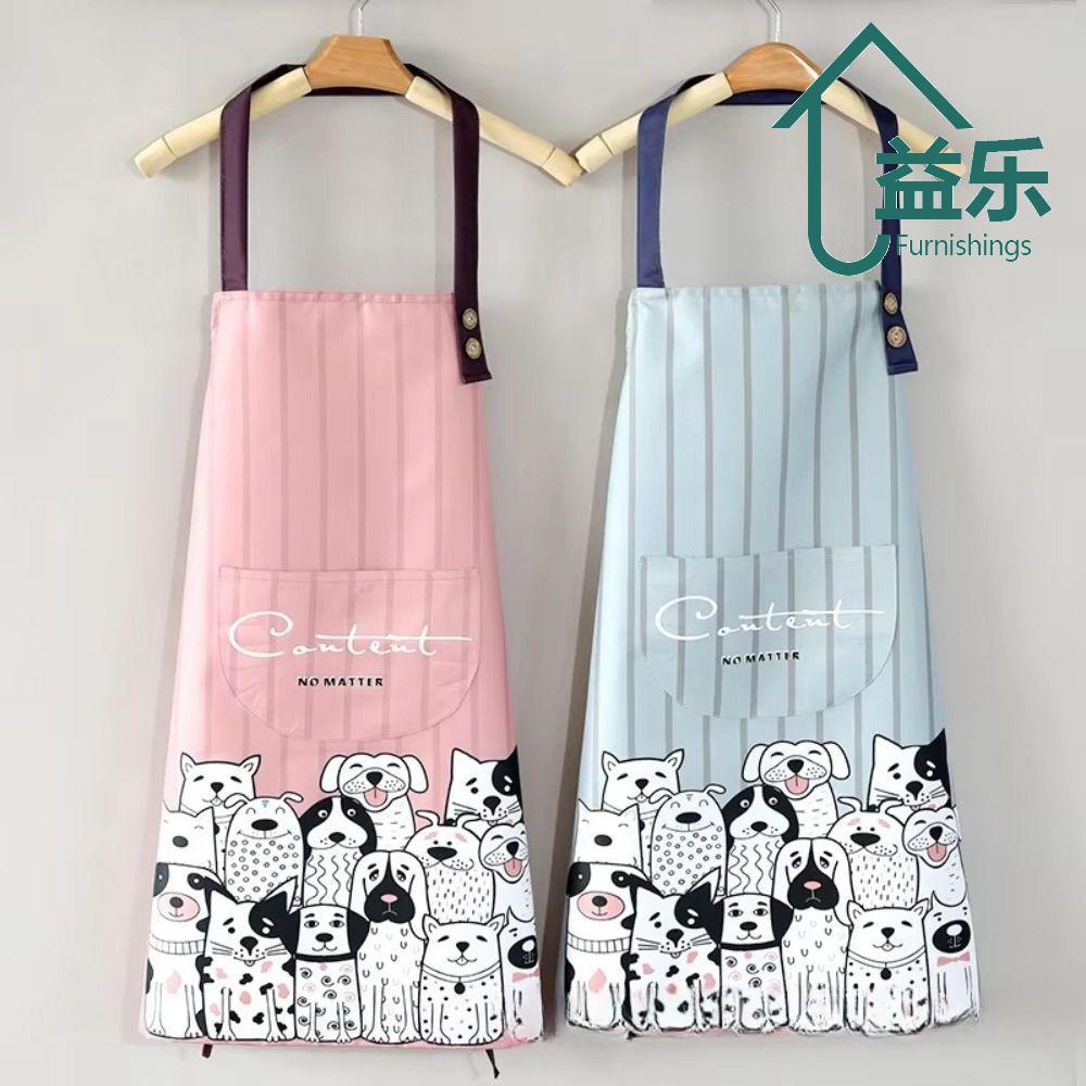 ต่อต้าน ผ้ากันเปื้อนครัว, การ์ตูนพิมพ์กันน้ํากันเพรียงบาริสต้าผ้ากันเปื้อน,น่ารักสวมใส่น้ํามันหลักฐานครัวเรือนตัดผมช่างไม้ คนขายดอกไม้ ผ้ากันเปื้อน