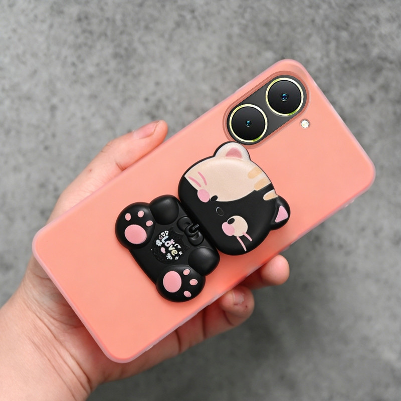 Jelly สี 2 in 1 สําหรับ VIVO Y03 4g y02a y02t y02 Y28 4G Y18 4G Y28S 5G Y03T Y03A Y18i เคสโทรศัพท์กั