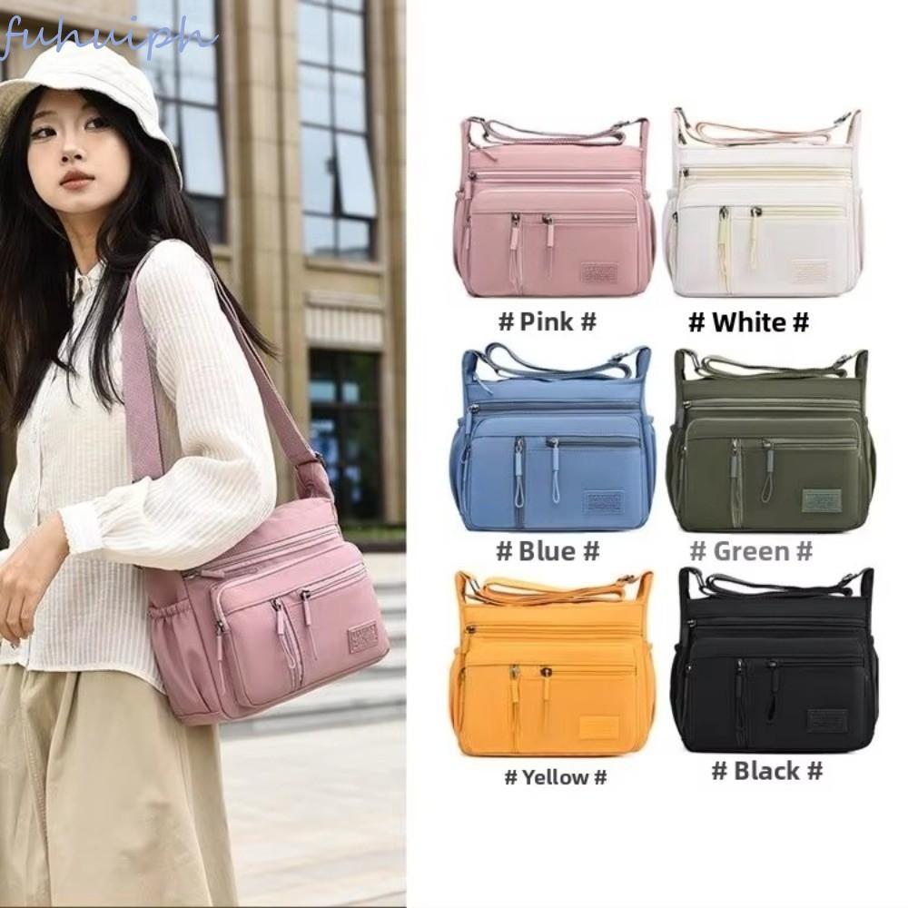 YACHIT กระเป๋าสะพายข้างไนลอนกันน้ํา ผ้า Oxford น้ําหนักเบา ทนทาน หลายช่อง ความจุใหญ่ แฟชั่นอเนกประสงค์