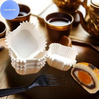 SEBABE 100/250 ชิ้นที่ใส่กระดาษขนมไหว้พระจันทร์กระดาษสี่เหลี…