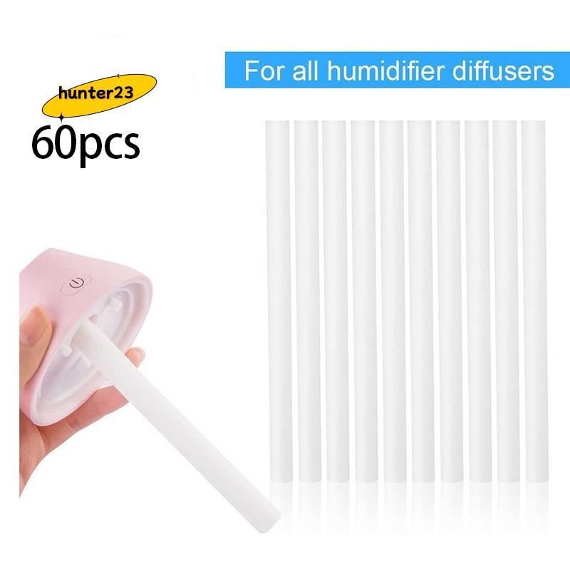 60 ชิ้นสําลีกรองเติม Sticks เปลี่ยน Wicks สําหรับแบบพกพาส่วนบุคคล USB Powered Humidifiers Aroma Make