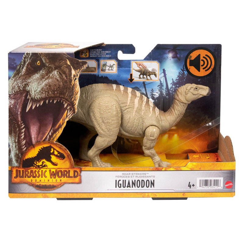 Jurassic World Dominion Roar Strikers Iguanadon ไดโนเสาร์ Action Figure พร้อมการโจมตีการเคลื่อนไหวแล