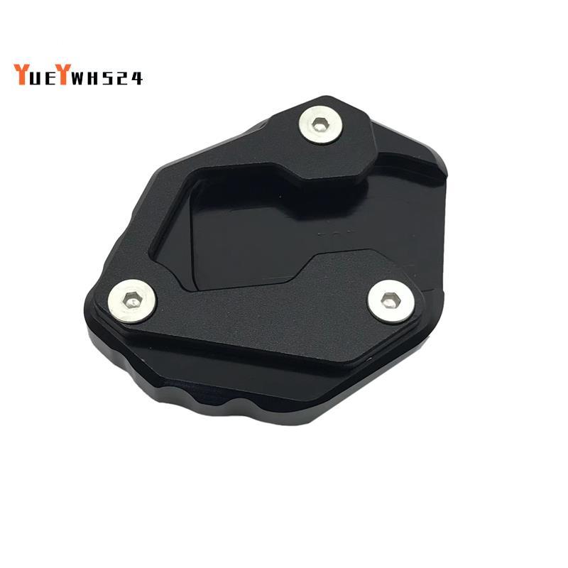 [ขายดี Y4]สําหรับ MT-09 MT09 TRACER900 XSR900 ขาตั้งรถจักรยานยนต์ขาตั้งด้านข้างแผ่นขยายสีดํา