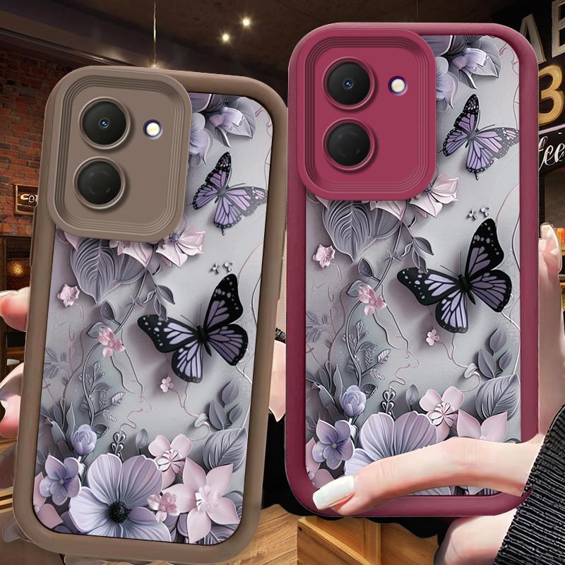 ปลอกสําหรับ Tecno Spark GO 3 Spark GO 2 Spark Go 1 หรูหราผีเสื้อดอกไม้เคสโทรศัพท์ Techno Spark GO3 G