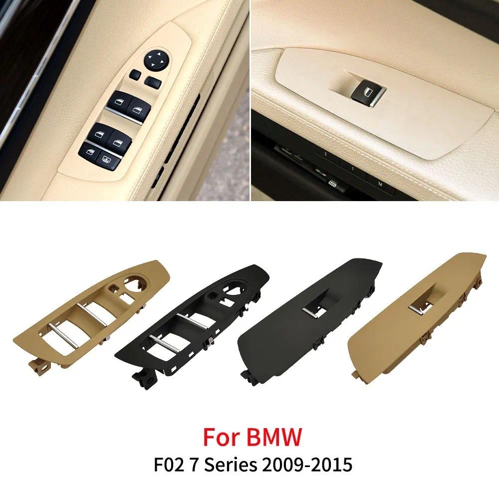 LHD สําหรับ BMW F01 F02 รถด้านหน้าซ้ายขวา Window Lifter สวิทช์กรอบด้านนอกแผงสําหรับ BMW 7 Series F01