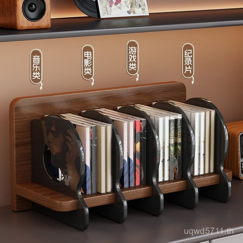 ที่เก็บอัลบั้มแผ่นดิสก์ Black Rack Rack cd Display Rack Rack cd Storage Tidy-up cd ชั้นวางบันทึกกล่อ