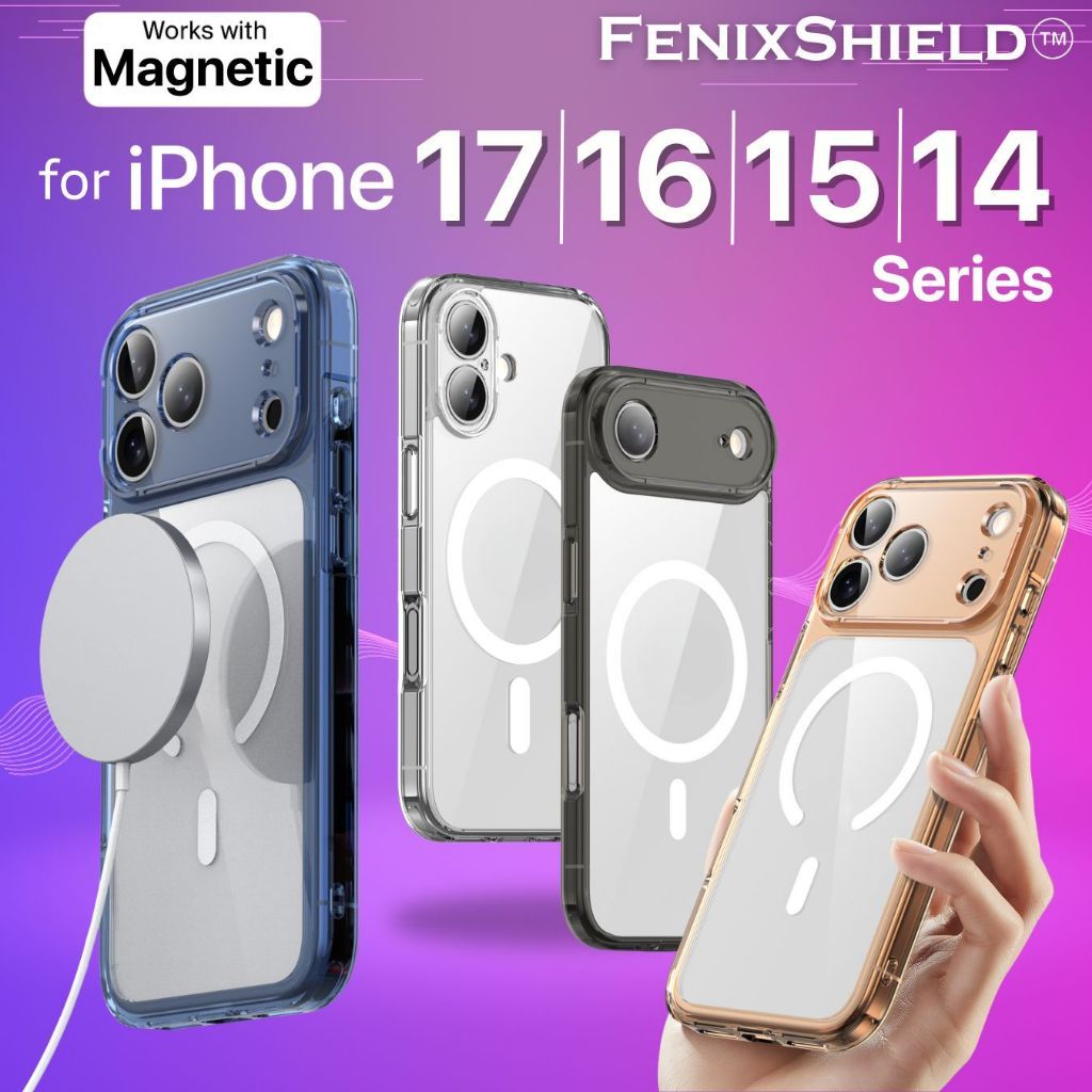 (ส่งทันที) เคส FenixShield Crystal Hybrid II (Mark2) สำหรับ iPhone 17 / 16 / 15 / 14 / Air / Plus / 
