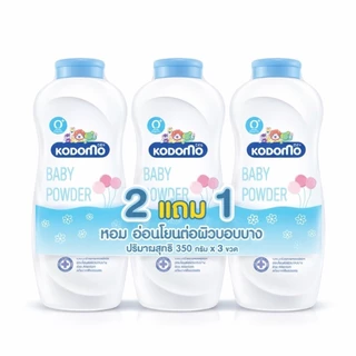 [แพ็ค2แถม1] Kodomo โคโดโม แป้งเด็ก แป้งฝุ่นสำหรับเด็กเล็กและเด็กโต ขนาน 350 กรัม