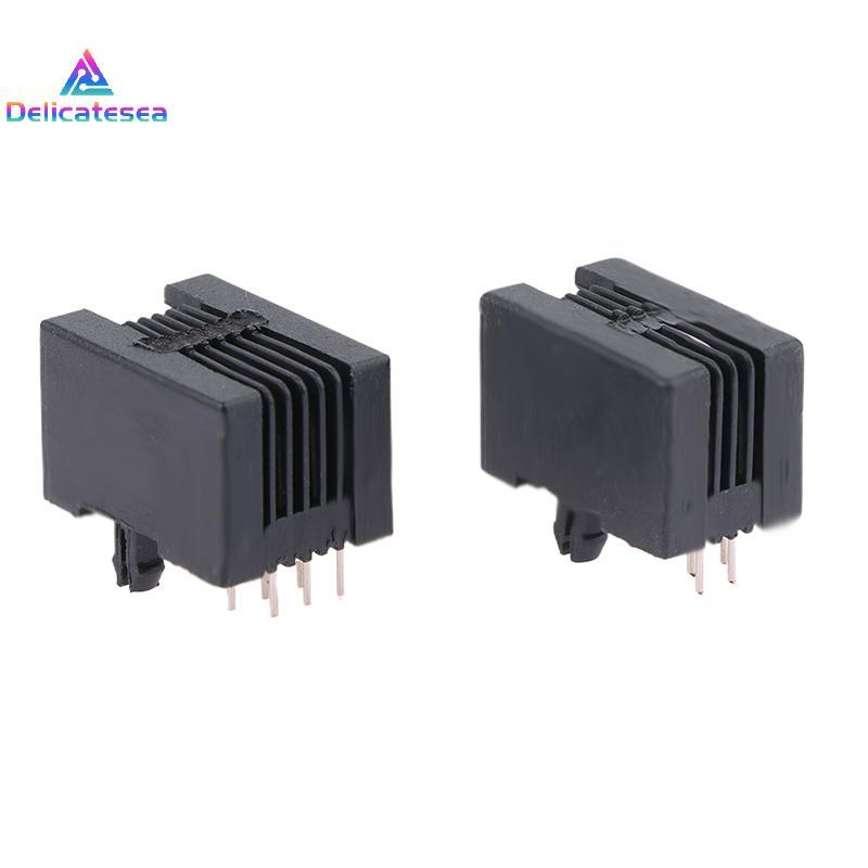 [Delicatesea] 10PCS RJ11 โทรศัพท์ Soet ขาโค้ง 95001 4P4C 6P6C 6P4C หญิง Ja Pcb Connector โทรศัพท์ So