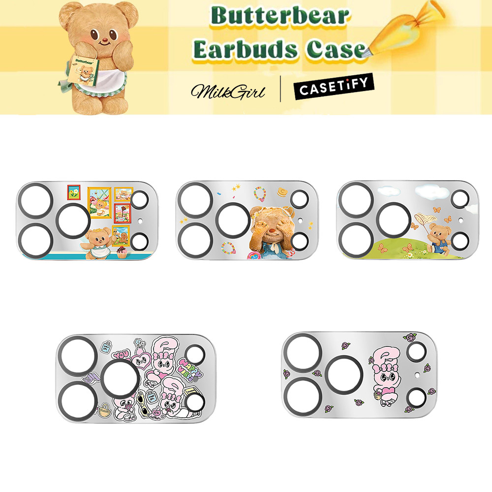 คุณภาพสูง Bowknot Rabbit Bear Mirror เลนส์กล้องโทรศัพท์ปกป้องสําหรับ iPhone 17 Pro Max 17 Pro กระจกกล้อง