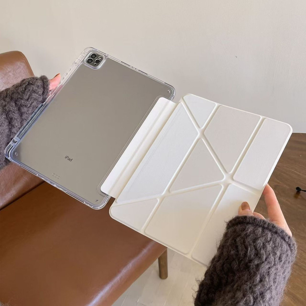 เคสกันกระแทก เคส iPad สําหรับ Air6 Por11 2024 Pro 11 2018-2022 Gen10/8/7/6/5 Air5/4 Mini6/7 สามารถถื