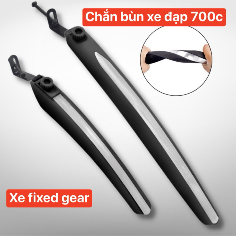 บังโคลนสําหรับจักรยาน Fix Gear รถสปอร์ต จักรยาน Touring 700c พร้อมคําเตือนสะท้อนแสง