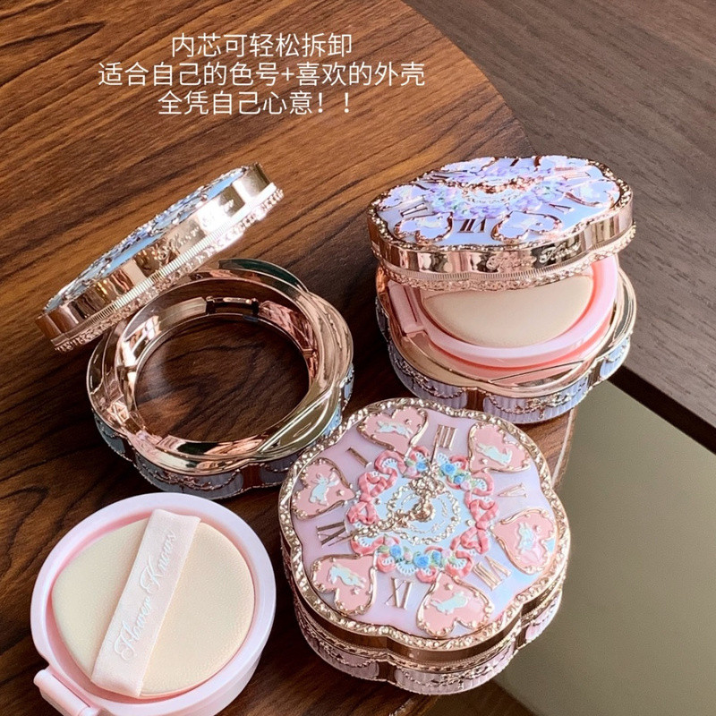 FLOWER KNOWS Bonnie Garden Cushion Foundation นูน Matte Silky คอนซีลเลอร์ติดทนนาน Moisturizing Delicateing Foundation ราคา ถูกที่สุด ดีลบีเคเค แกลเลอรีภาพที่ 2
