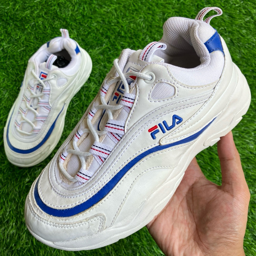 FILA Ray Retro White Blue wmns รองเท้าผ้าใบรองเท้า ไซส์ 36