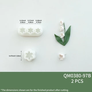 2ชิ้น/เซ็ตมินิดอกไม้รวมกันดินโพลิเมอร์ต่างหูตัดแม่พิมพ์ประณีตดอกไม้ดิน มูลด์ โพลิเมอร์ ทําเอง ดินเครื่องประดับเครื่องมือเบเกอรี่สากลตัดตาย