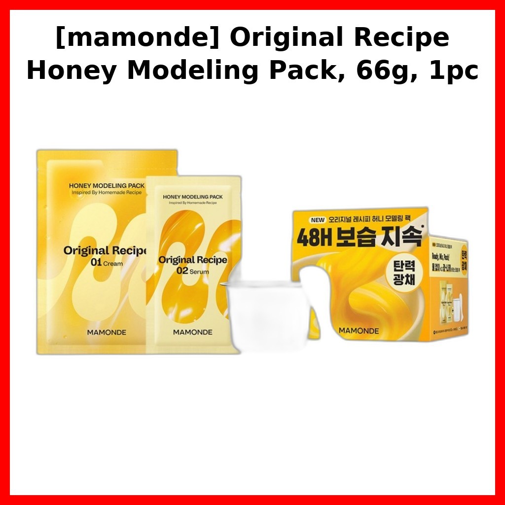 [mamonde] Original Recipe Honey Modeling Pack, 66g, 1 ชิ้น / Honey Pack / Creamy Modeling Mask by On