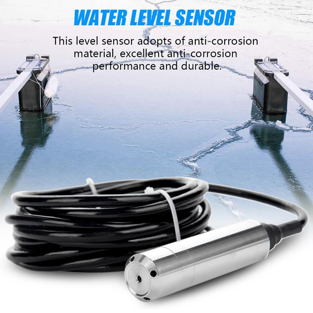 Stylish365 DC 24V 4-20mA โยน-in ประเภท Liquid Water Level Sensor เครื่องส่งสัญญาณสําหรับตรวจจับ 0-5 