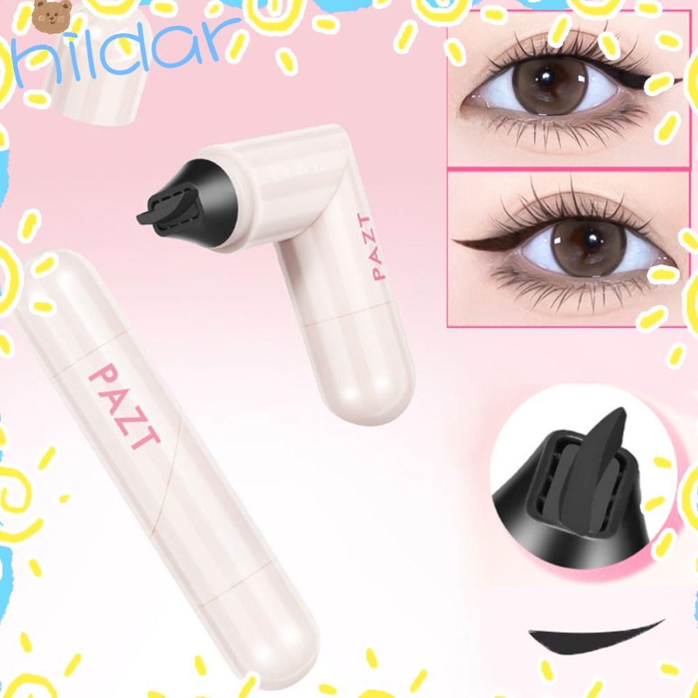 HLAR Eyeliner Stamp, Waterproof Long Lasting Eye Liner Stamp, Quick Dry Black Color Rotatable Eyelin