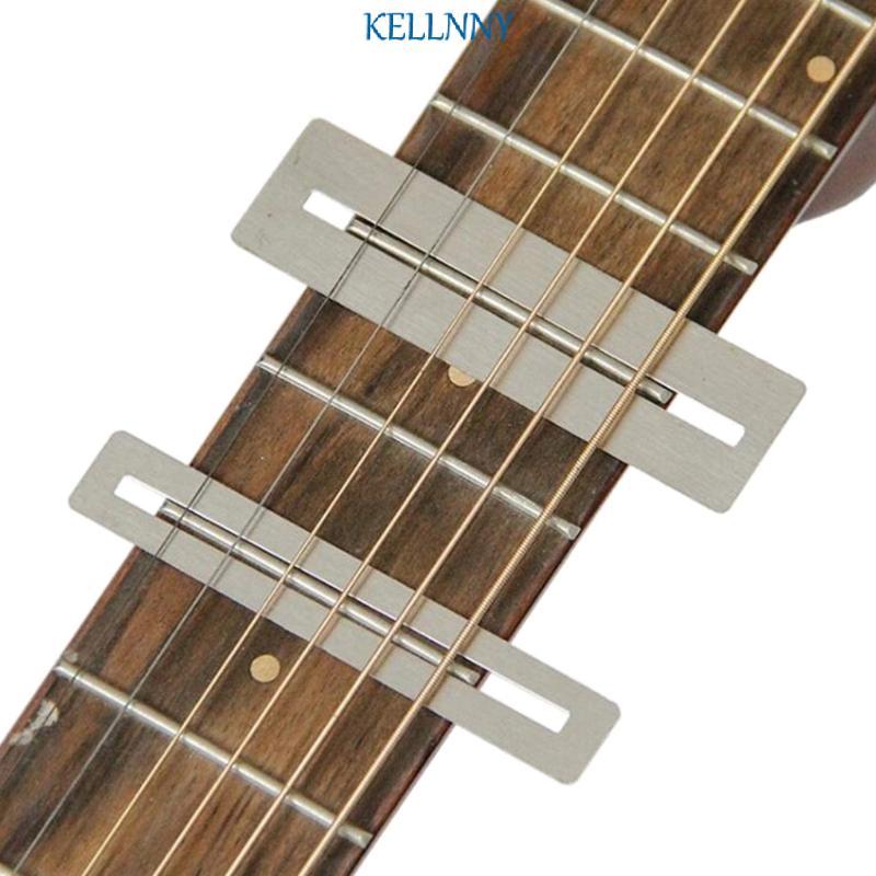Kelln 2 ชิ้นกีตาร์ Fret Protector โลหะ Fret Fingerboard Guard Bass กีตาร์ Fretboard Protector ชุด Fr