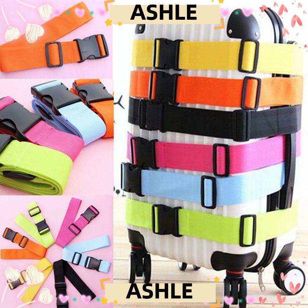 ASHLE Baggage Belts Adjustable Suitcase Belts Name Sticker Packing Belt