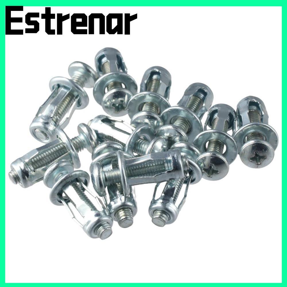 ESTRENAR 12 ชิ้น Jack Nuts, M5 x 25 กลีบถั่ว, Lock Jack Nut Bolt Expansion Nut Hollow Wall Iron Skin