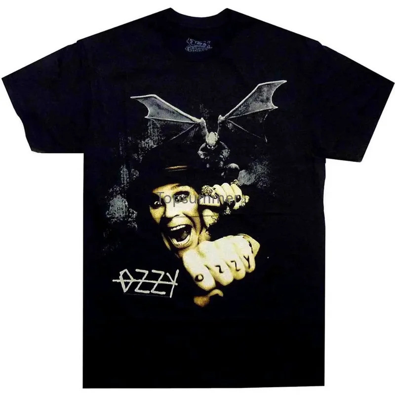 เสื้อยืดลายแปลกใหม่ Ozzy Osbourne Gargoyle Bat Fright ไซส์ S M L XL เสื้อยืดเมทัล เสื้อยืดแฟชั่น