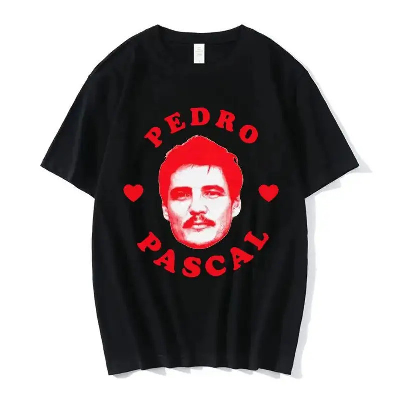 ฉันรักเสื้อยืด Pedro Pascal ฉันรัก Pedro Pascal เสื้อยืดนักแสดงภาพยนตร์และโทรทัศน์ เสื้อยืดแขนสั้นผ้