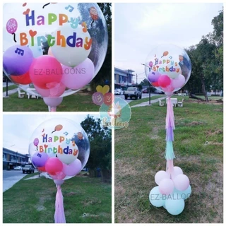 (ร้านไทย) สติ๊กเกอร์อักษร ติดลูกโป่ง HAPPYBIRTHDAY, ILOVEYOU, ANNIVERSARY (SKA)