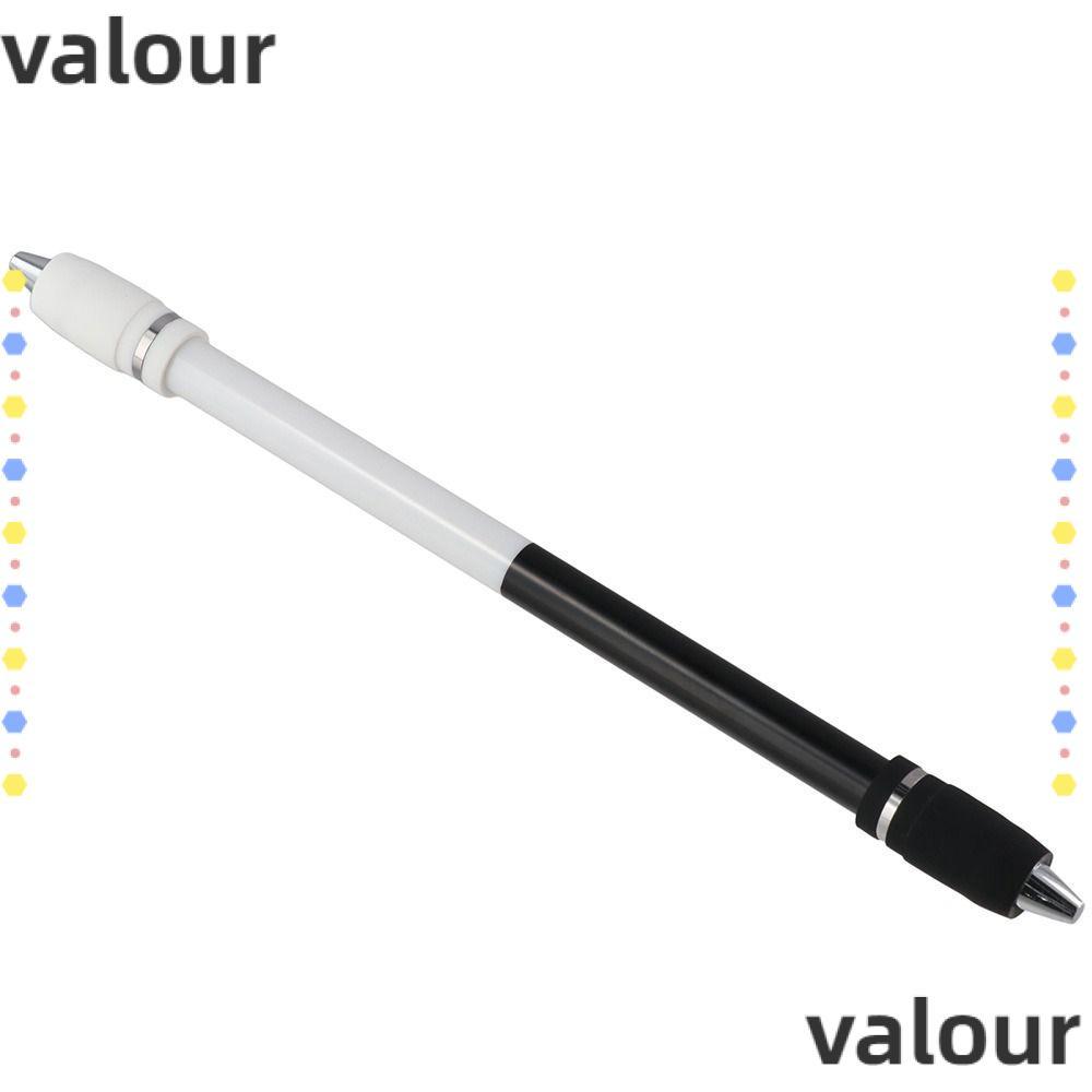 VALOUR Pen Spinning, White PC Spin Pen, สํานักงานเคลือบไม่ลื่นสีดํา