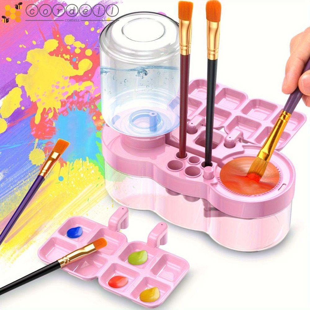 CORDELL น้ํายาทําความสะอาดสีการไหลเวียนของน้ํา, อัพเกรดการไหลเวียนของน้ํา 6 In 1 Design Lazy Paint Cleaner, ผู้ถือปากกาการออกแบบน้ําเม็ดสีปากกาซักผ้าระบบ