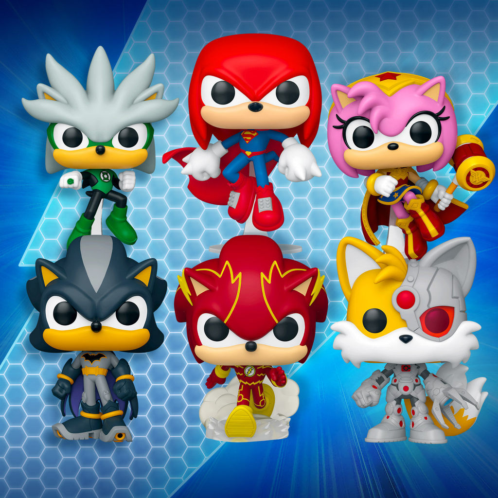 Funko Pop Sonic the Hedgehog และ DC Heroes Crossover Sonic Tails รูปของขวัญสะสม