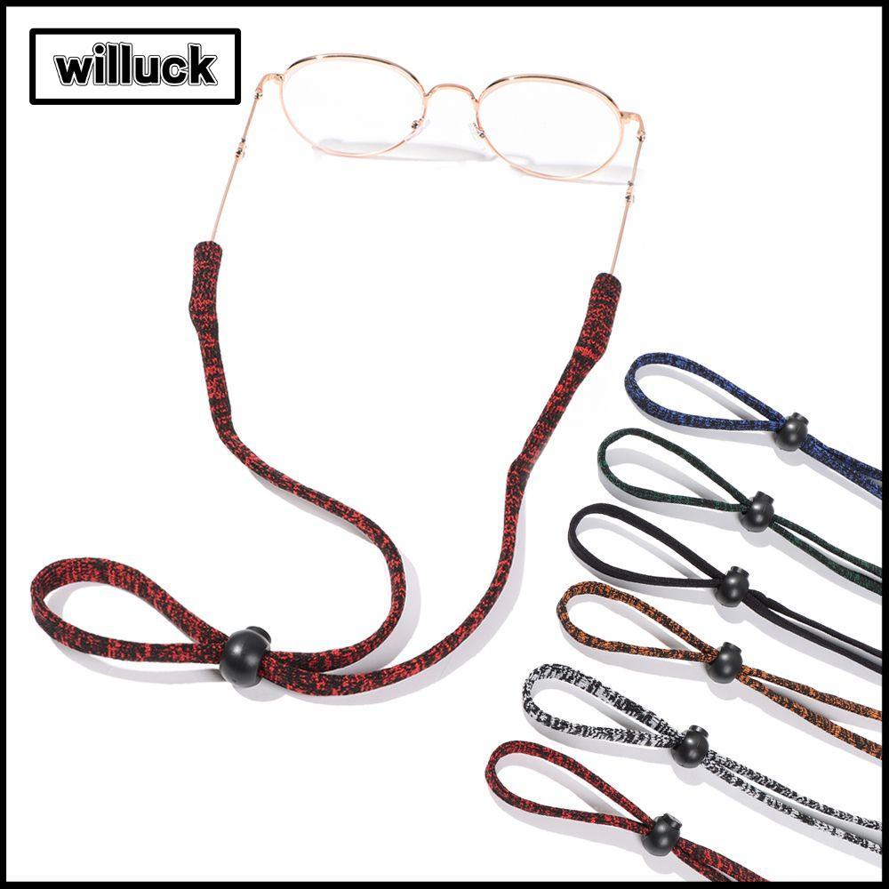 WILLUCK สายคล้องแว่นแบบโซ่ปรับได้ เหมาะสำหรับทั้งผู้ชายและผู้หญิง