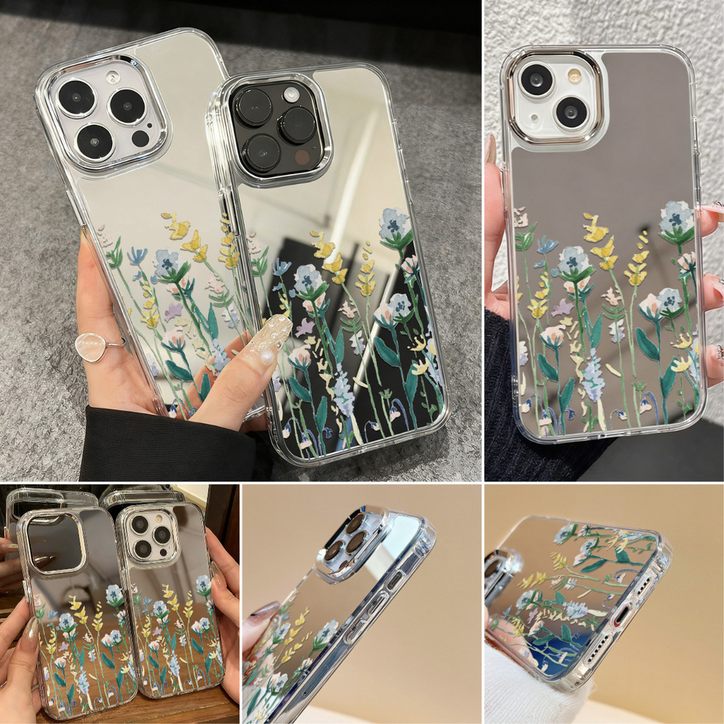 เคสโทรศัพท์มือถือแบบกระจก For IPhone 16 17 11 Pro Max 12 รูปที่ 4