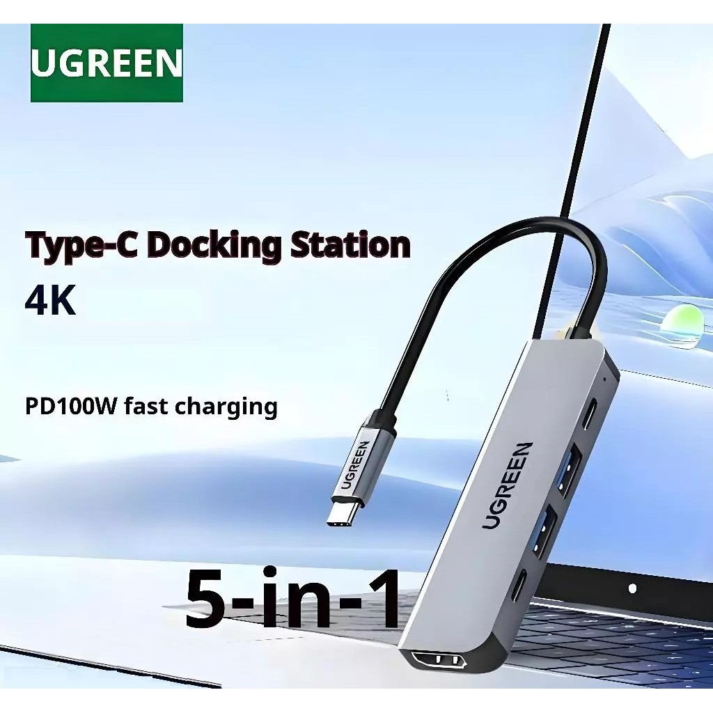 UGREEN อะแดปเตอร์ USB C 5in1/6in1/7in1 Hub USB-C HDMI + USB 3.0 +USB 2.0 A+PD