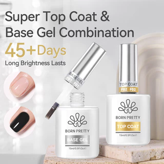 【Local】Born Pretty Gel Nail Polish Super Top Coat Base Gel Set ชุดเพ้นท์เล็บติดทนนาน 15ml