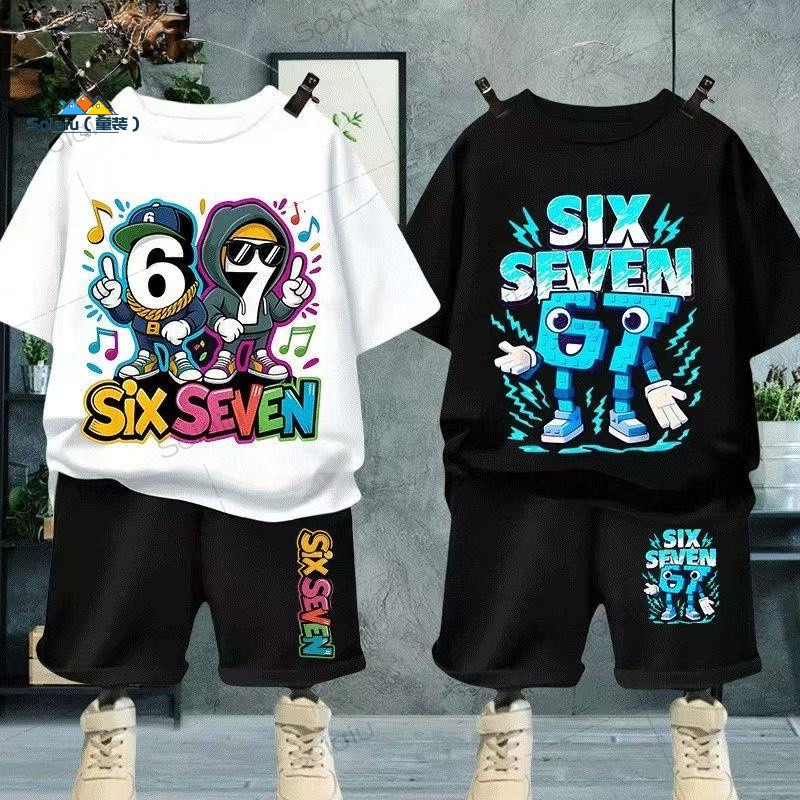 ชุดแขนสั้นการ์ตูนสำหรับเด็ก ออกแบบใหม่และแฟชั่น