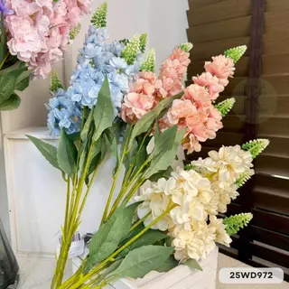 ไลทั่มช่อ 7 ก้าน ต้นสูง 60 cm. ดอกไม้ตกแต่งบ้าน ดอกไลทั่มปลอม ของตกแต่งงาน ของตกเเต่งคาเฟ่